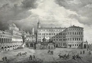 Vue de l ancien palais des tsars, prise dans interior du cre