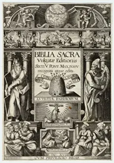 Latin Prints: Vulgate Bible Title Page