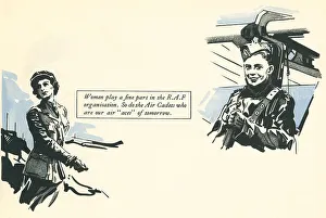Cadet Prints: W. A. A. F. And Air Cadet, WW2