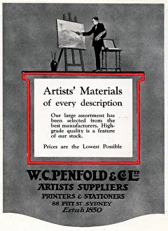 Stationers Prints: W. C. Penfold & Co Advertisement
