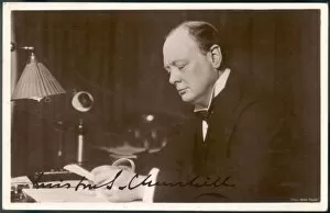 Winston Churchill Gallery: W Churchill / Pcard / 1933