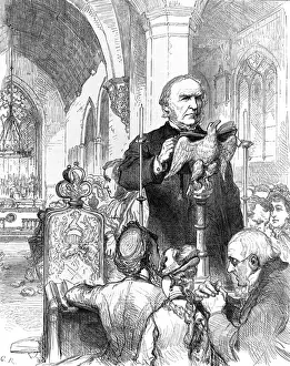 Nearby Prints: W. E. Gladstone reading the lesson, Hawarden Church