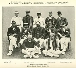 Boater Prints: W G Graces Jubilee Match, Lord s, 1898