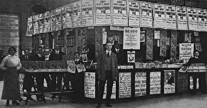 W H Smith book stall at Cannon Street Station, 1915 W H Smith book stall at Cannon Street Station, 1915