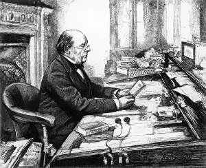 W H Smith at his Desk
