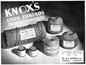 Thread Prints: W & J.Knox, Nachine Linen Thread
