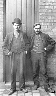 W Moult and J Fidler, workers at hatworks W Moult and J Fidler, workers at hatworks