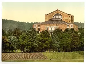 Bayreuth Prints: Wagners theater (i. e. Festspielhaus), Bayreuth, Bavaria, Ge