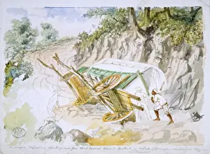 John Thomas Baines Prints: Our wagon capsised