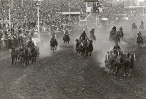 Rode O Prints: Wagon Raceing at a rodeo