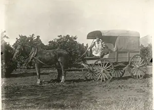 Castel Prints: Wagon of Russ Van Vleet, a mobile butcher