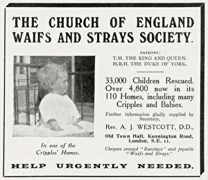 Carehome Gallery: Waifs and Strays Society Adverstisement