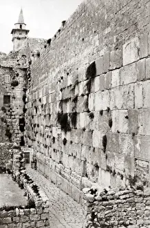 Wailing Prints: Wailing Wall Jerusalem, circa 1880s