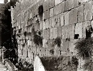 Wailing wall, Jerusalem, Palestine (Israel) circa 1880s