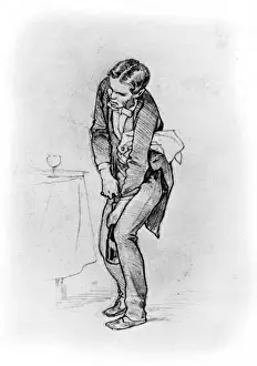 Waiters Prints: Waiter Uncorking Bottle