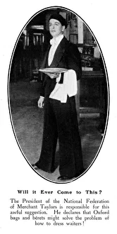 Images Dated 15th February 2018: Waiter wearing beret and Oxford bags, 1926