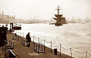 Waiting for the ferry at Greenwich Pier, London