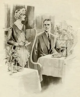 Tearoom Prints: Waitress serving