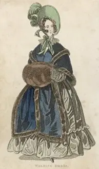 Flounce Prints: Walking Dress 1840