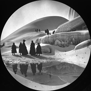 Piles Gallery: Walking on frozen water beneath Niagara Falls, USA