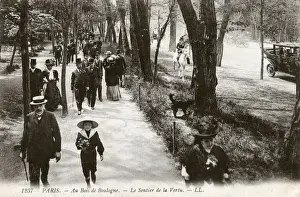 Boulogne Prints: Walking on Le Sentier de la Vertu, Bois de Boulogne, Paris