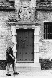 Brickwork Prints: Walking man in Bruges, Belgium