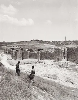 Rampart Prints: Wall of Jerusalem, Mount of Olives, Palestine, Israel, Holy