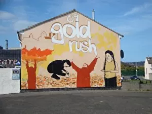 Images Dated 27th July 2011: Wall mural of 69 Gold Rush at Belfast