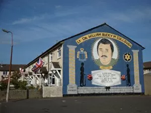 Close Collection: Wall mural close up of Fallen comrades at Belfast