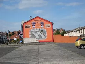 Wall mural of Freedom 2000 at Belfast