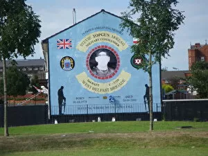 Images Dated 27th July 2011: Wall mural of the Military Commander and West Belfast Brigad