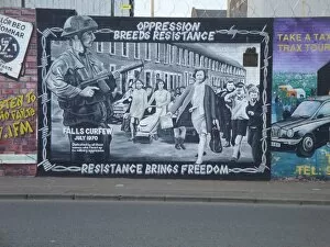 Images Dated 27th July 2011: Wall mural of Resistance Bring Freedom at Belfast