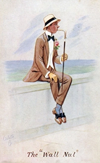 The Wall Nut - Effeminate young gent pondering the scene The Wall Nut - Effeminate young gent pondering the scene