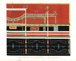 Kunst Epochen Gallery: Wall painting from the House of the Black Wall, Pompeii