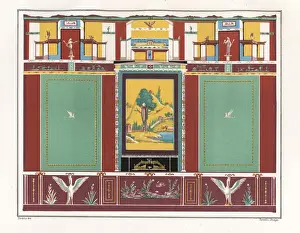 Belles Prints: Wall painting from the triclinium in the House