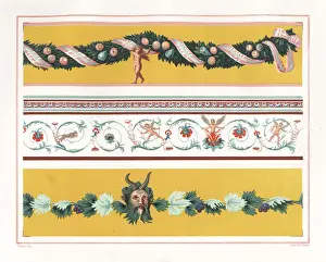 Arabesque Prints: Wall paintings of foliage, fruit, festoons, cupids and Pan