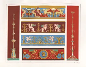 Frieze Collection: Wall paintings from various houses in Pompeii
