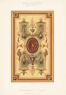 Ernst Wasmuth Prints: Wall panel in Trausnitz Castle, Germany, 16th century