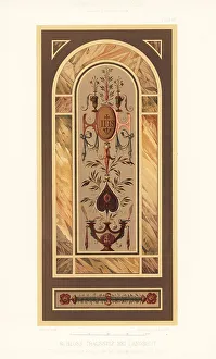 Ernst Wasmuth Prints: Wall panel in Trausnitz Castle, Landshut, Germany, 16th century
