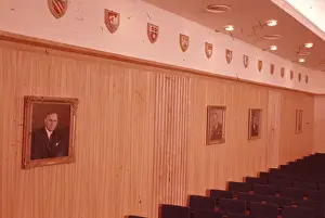 Panelling Prints: Wall panelling in the new Lecture Theatre c. 1960
