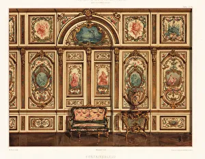 Ernst Wasmuth Prints: Wall panels in the Palace of Fontainebleau, 18th century