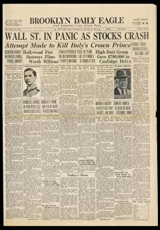 Stocks Collection: Wall St Crash 1929