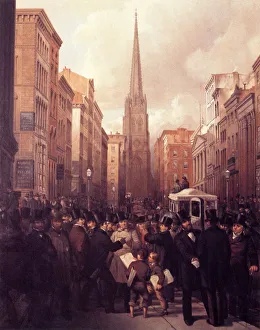 Fills Gallery: Wall Street Afternoon. New York City. Date: 1857