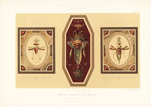 Ernst Wasmuth Prints: Wall and window panels in Trausnitz Castle, Germany