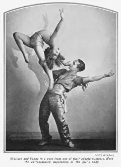 Adagio Gallery: Wallace and Sanna in one of their adagio dance numbers, 1928