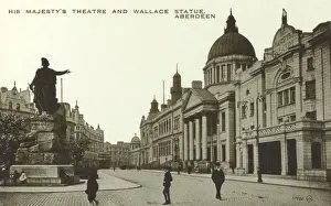 The Wallace Statue and HM Theatre, Aberdeen
