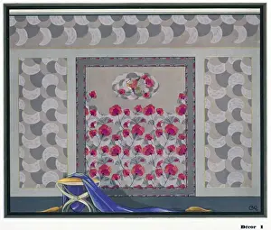Wallpaper designs shown in a sample interior