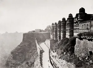 Walls of the fort at Gwalior, India