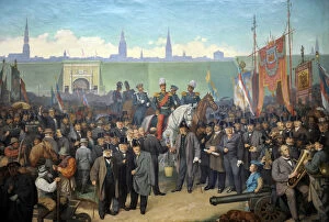 Images Dated 17th March 2012: Walls start demolition. Ceremony Riga City, November 15, 185