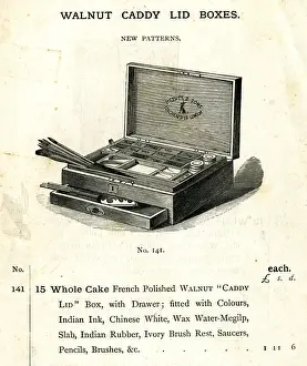 Reeves Prints: Walnut Caddy Lid Box